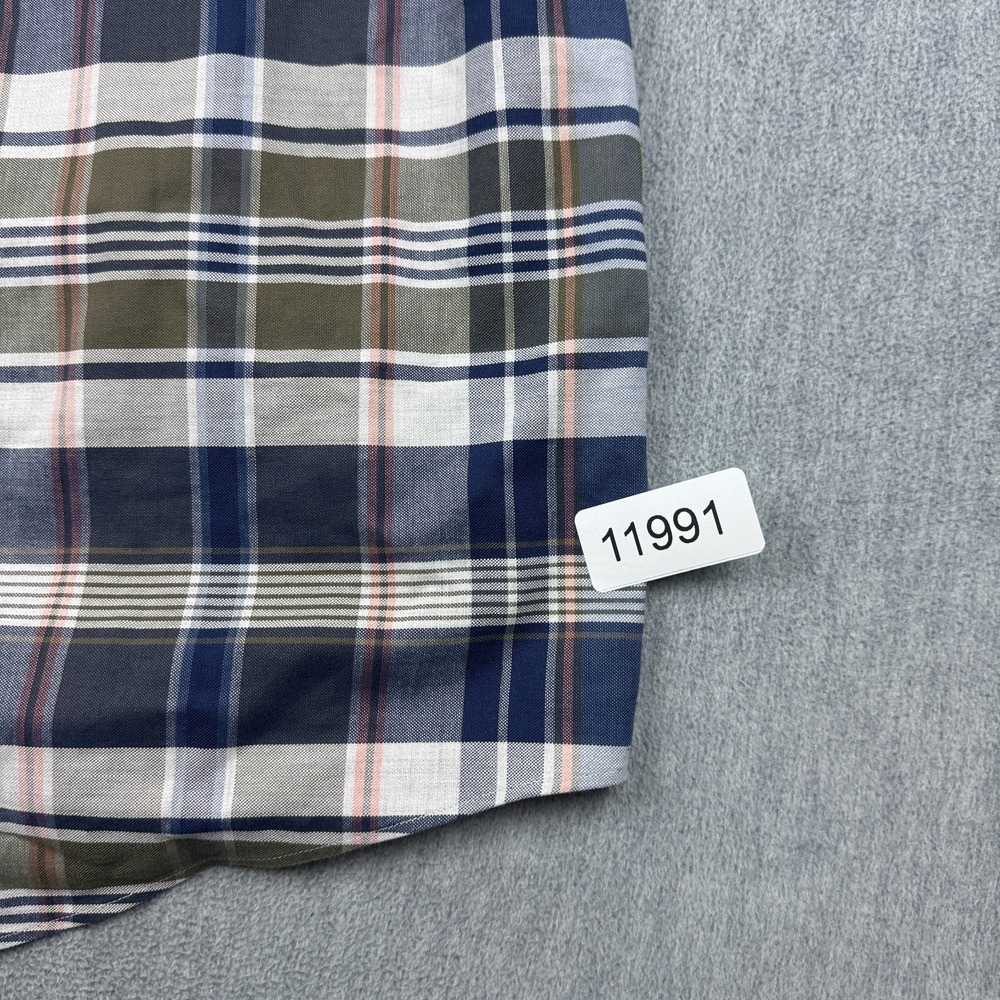 Brooks Brothers Shirt Mens Extra Large Blue Plaid Madison‎ Button Down Non-Iron - Picture 12 of 12